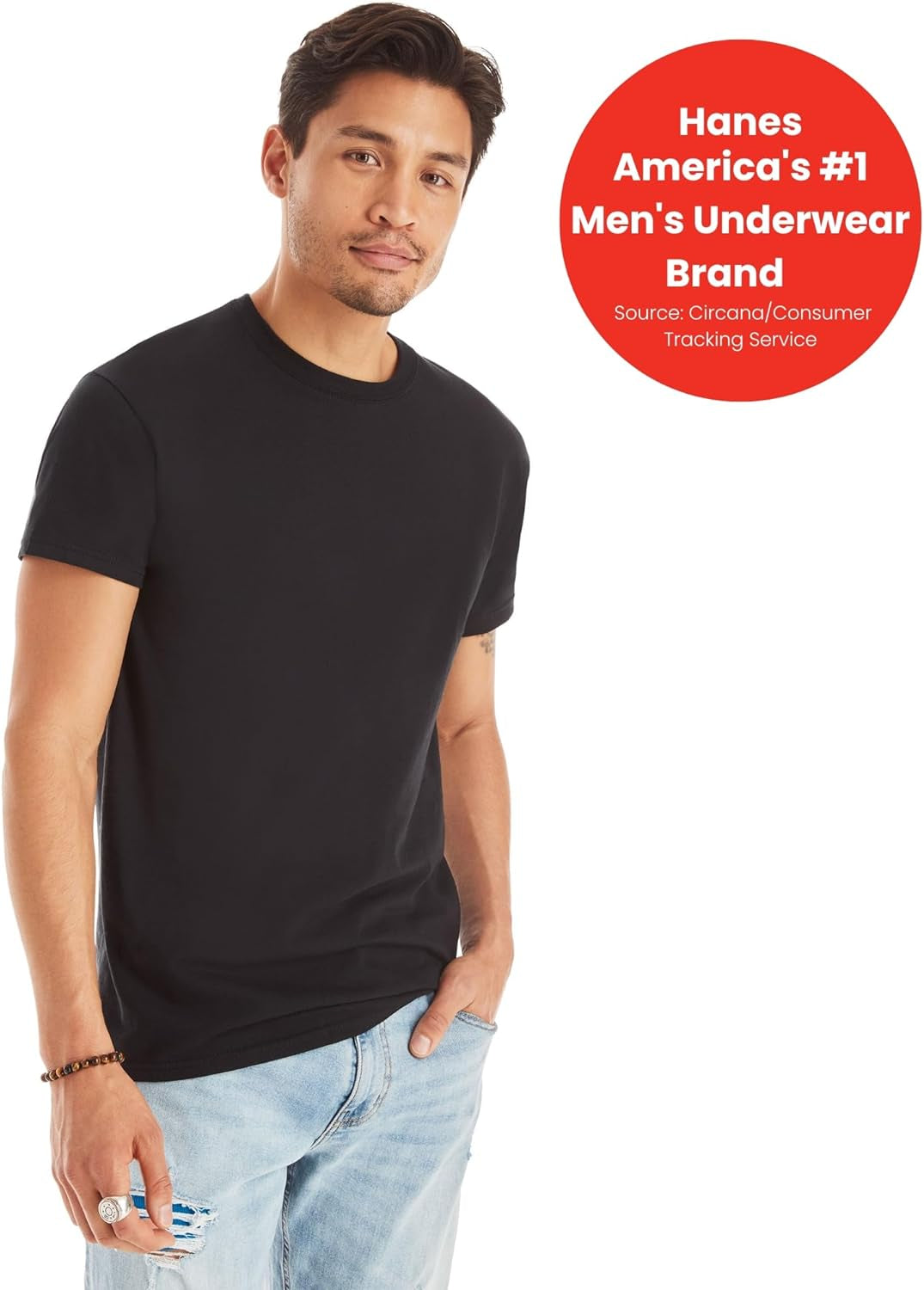 Men'S Cotton, Moisture-Wicking Crew Tee Undershirts, Multi-Packs Available