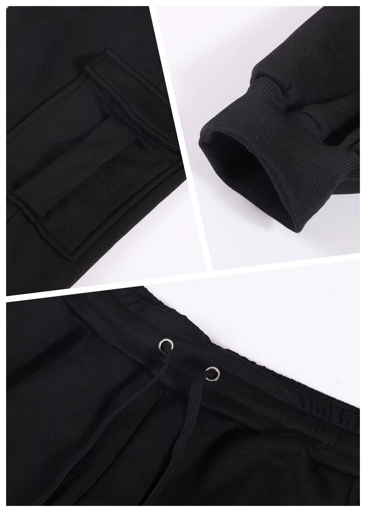 Mens Sweatpants Straight Fit Joggers for Sports and Streetwear Loose Oversized Drawstring Long Pants Men Multi-Pocket Pants