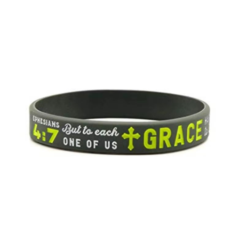 8Pcs Power of Faith Bible Verse Wristbands Silicone Bible Bracelets Christian Religious Prayer Cross Jewelry Gifts for Men Women