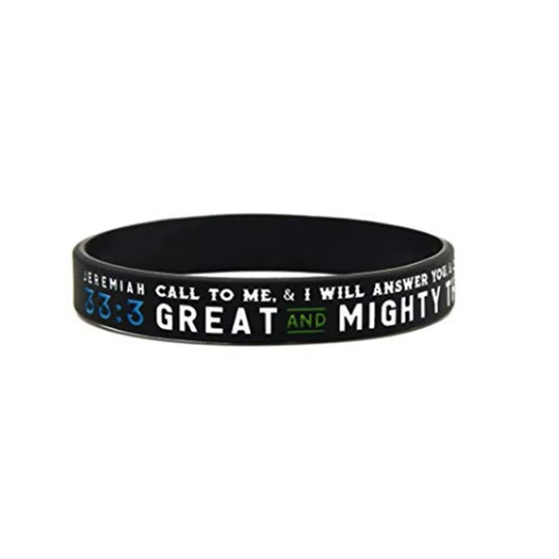 8Pcs Power of Faith Bible Verse Wristbands Silicone Bible Bracelets Christian Religious Prayer Cross Jewelry Gifts for Men Women